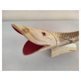 Carved Cow/Bull Horn Fish Sculpture