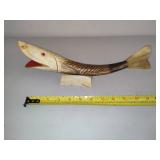 Carved Cow/Bull Horn Fish Sculpture