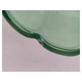 Ruffled Rim Green Depression Glass Bowl 6pc Set