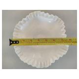 Fenton Hobnail Milk Glass Bowl, Milk Glass Vase & Serving Bowl