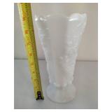 Fenton Hobnail Milk Glass Bowl, Milk Glass Vase & Serving Bowl