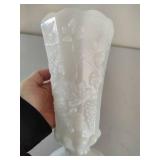 Fenton Hobnail Milk Glass Bowl, Milk Glass Vase & Serving Bowl