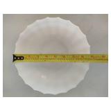 Fenton Hobnail Milk Glass Bowl, Milk Glass Vase & Serving Bowl