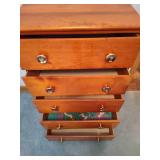 Vintage Wood 5 Drawer Dresser