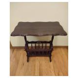 Vintage Wood Magazine Rack/Side Table