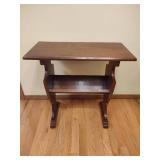 Antique Solid Wood Magazine Rack/Side Table