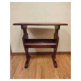 Antique Solid Wood Magazine Rack/Side Table