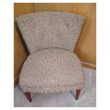 Accent Chair & Wooden Plant Stand