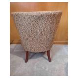 Accent Chair & Wooden Plant Stand