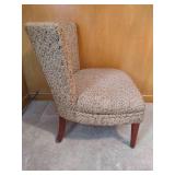 Accent Chair & Wooden Plant Stand