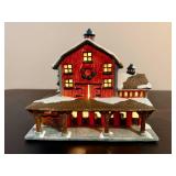 St. Nicholas Square "The Log Cabin" and "The Barn" *w/Original Boxes*