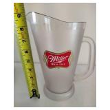 Miller High Life Colorful Tray, Plastic Pitcher & Pilsner Glasses