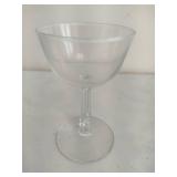 Vintage Ice Bucket w/Lid & Nine Champagne Glasses