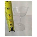 Vintage Ice Bucket w/Lid & Nine Champagne Glasses