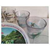 Grain Belt Beer Tray & Assorted Glassware
