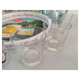 Grain Belt Beer Tray & Assorted Glassware