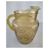 Anchor Hocking "Spring Song" Amber Pitcher