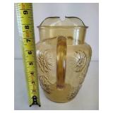 Anchor Hocking "Spring Song" Amber Pitcher
