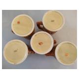 Five Ceramic Enesco Beer Steins