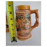 Five Ceramic Enesco Beer Steins