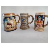 Three Assorted Beer Steins.
