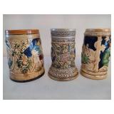 Three Assorted Beer Steins.