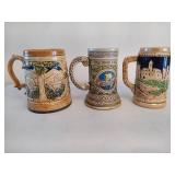 Three Assorted Beer Steins.