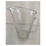 Seven Libbey Pilsner Glasses & Glass Pitcher