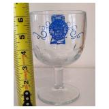 Eight Pabst Blue Ribbon Thumbprint Goblets