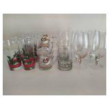 Assorted Holiday Glassware