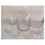 Contemporary Clear Glass Serving Pieces