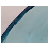 Vintage Pyrex Mixing Bowl, Hazel Atlas Blue Dishes & Footed Candy Dish