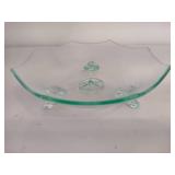 Vintage Pyrex Mixing Bowl, Hazel Atlas Blue Dishes & Footed Candy Dish