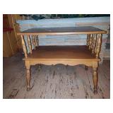 Two Tier Spindle Sides End Table