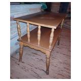 Two Tier Spindle Sides End Table
