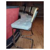 Four Bar Height Stools w/Footrests
