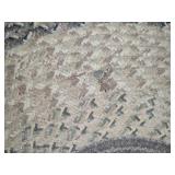 Large Oval Braided Rug & Rolling Shelf/Cart