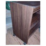 Large Oval Braided Rug & Rolling Shelf/Cart