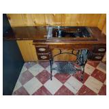 Davis Vertical Feed Treadle Sewing Machine
