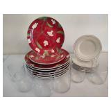Assorted Plates & Glasses