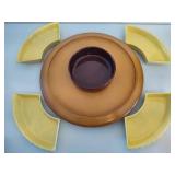 Vintage Lazy Susan Chip/Dip Bowls