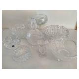 Assortment of Crystal Serving/Decor Pieces