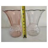 Assortment of Clear & Colored Glass Vases