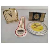 Lot of Vintage Clocks & Thermometers