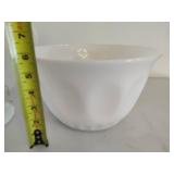 Large Milk Glass Bowl, Serving Tray & Saucer