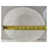 Large Milk Glass Bowl, Serving Tray & Saucer