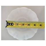 Large Milk Glass Bowl, Serving Tray & Saucer