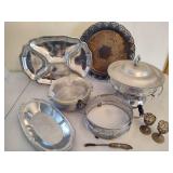 Lot of Silver Plate & Pewter Serving Pieces