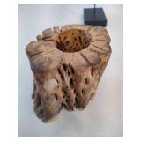 Wooden Plane, Carved Candle Holder & Mosquito