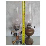 Lot of Oil Lamps & Bottle of Oil